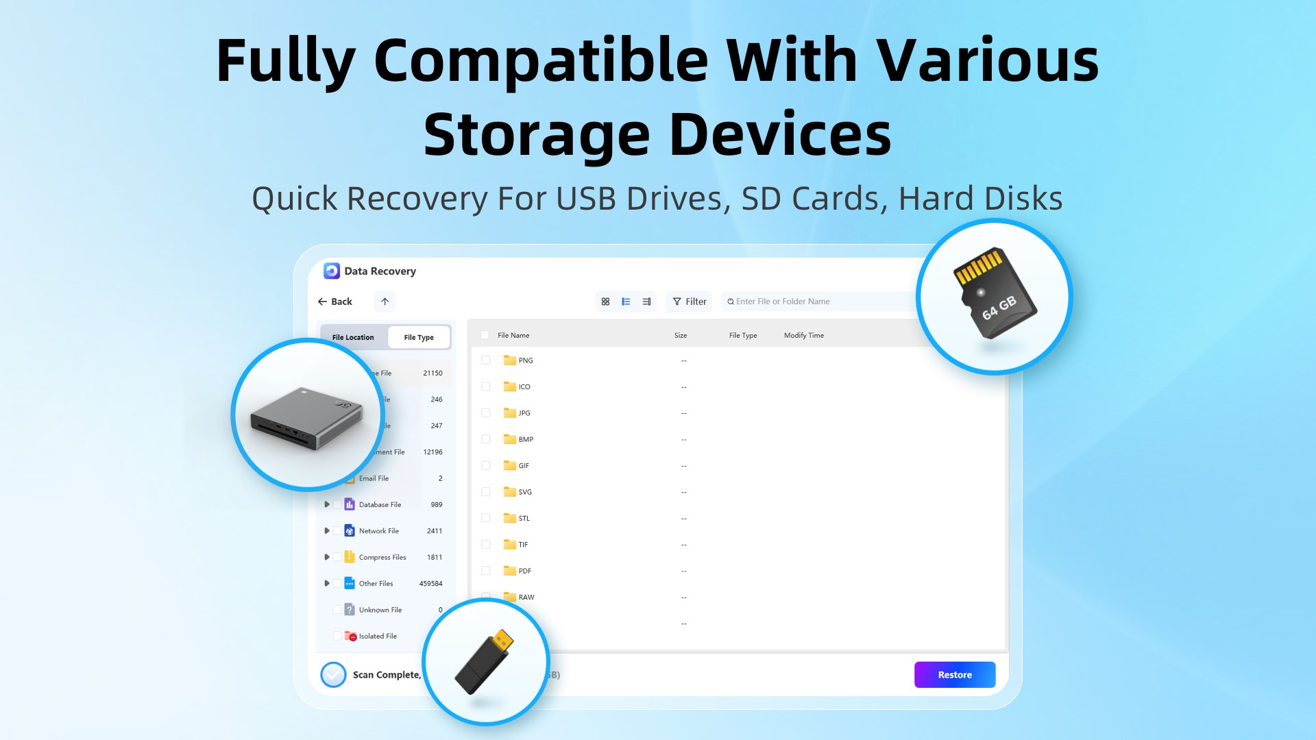 Data Recovery - Hard Drive & USB File Recovery screenshot