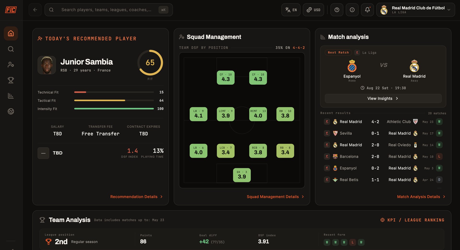 FIC - Football Intelligence Core screenshot