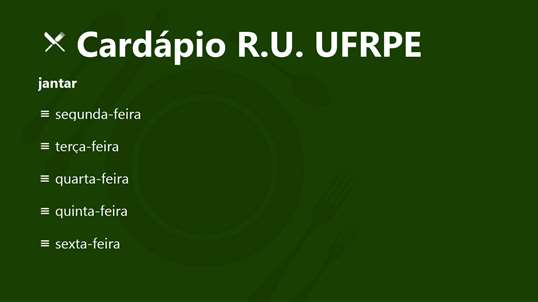 Cardápio R.U. UFRPE screenshot 4