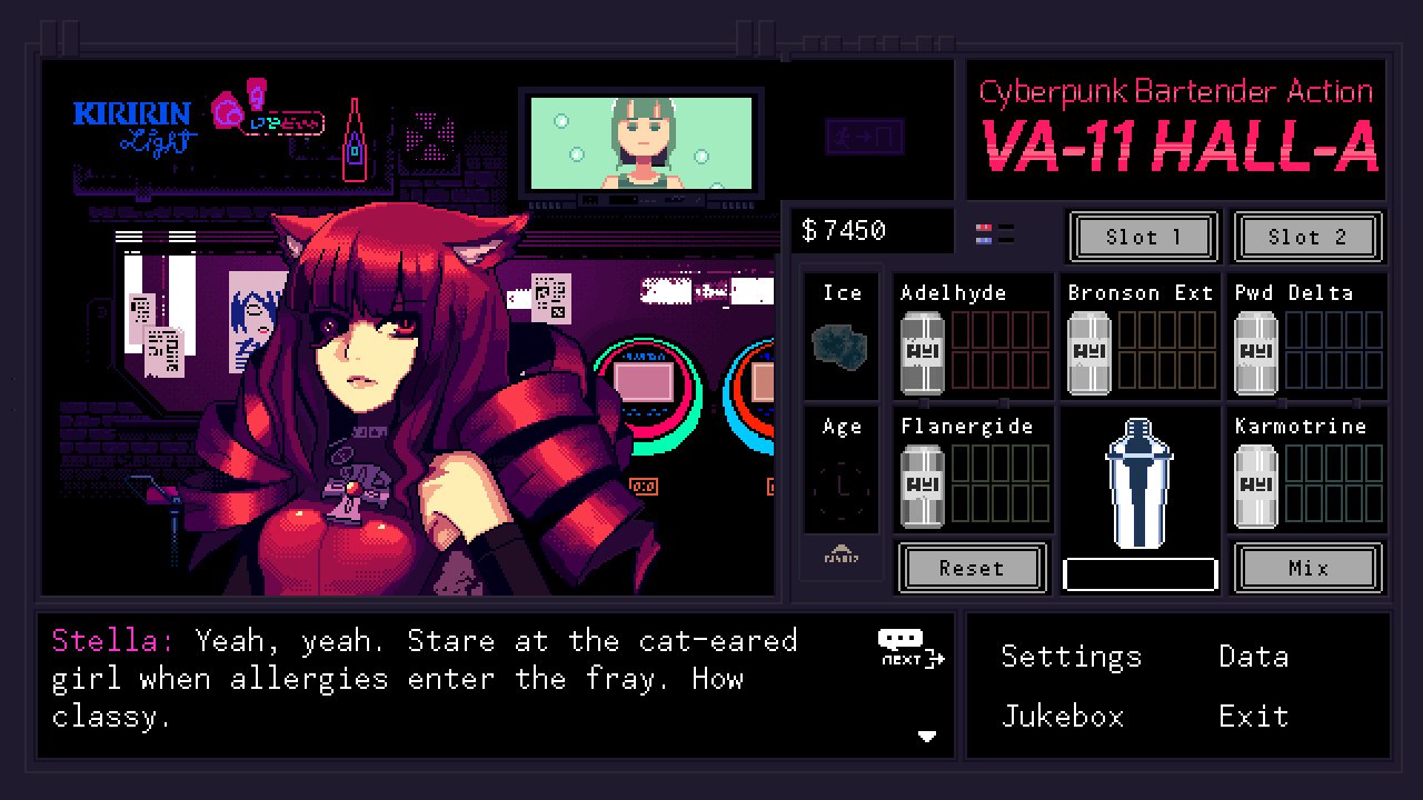 VA-11 Hall-A: Cyberpunk Bartender Action screenshot 4