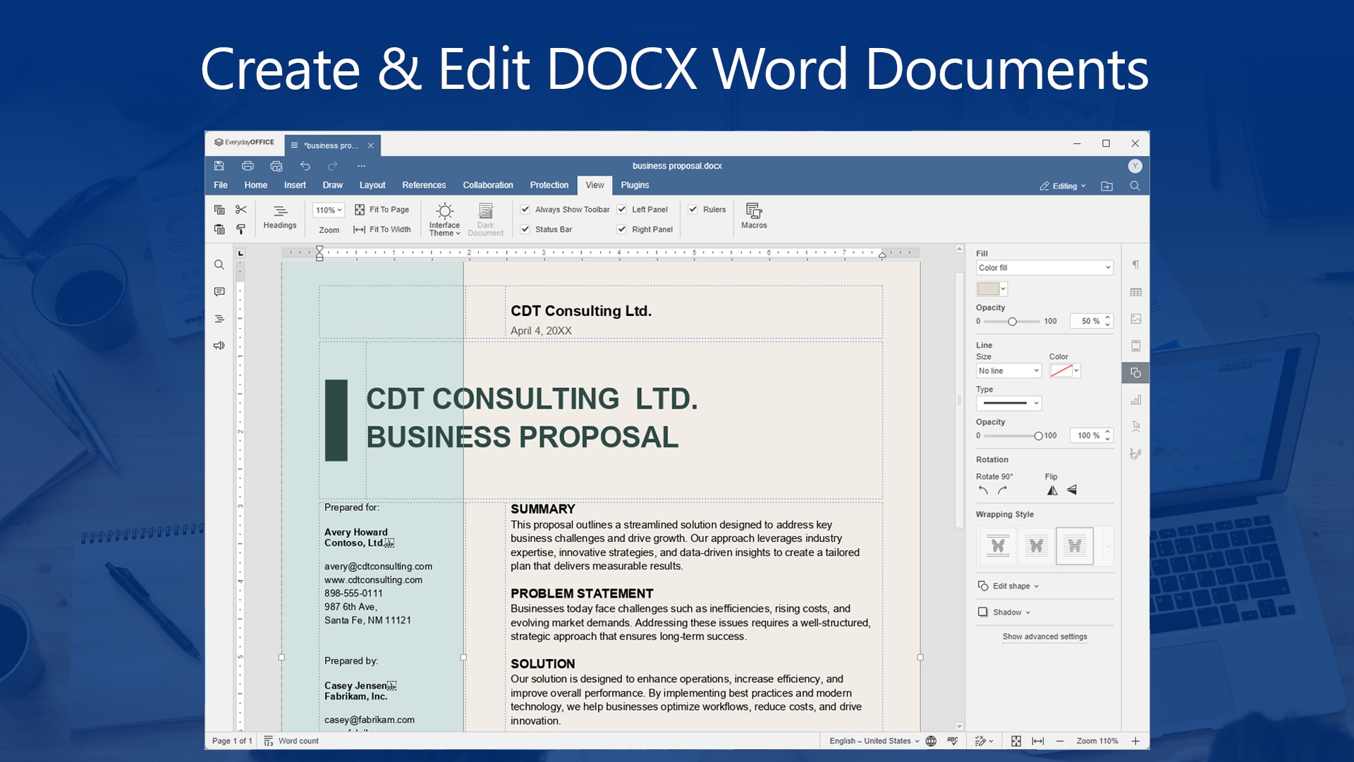 DOCX Editor Pro. screenshot