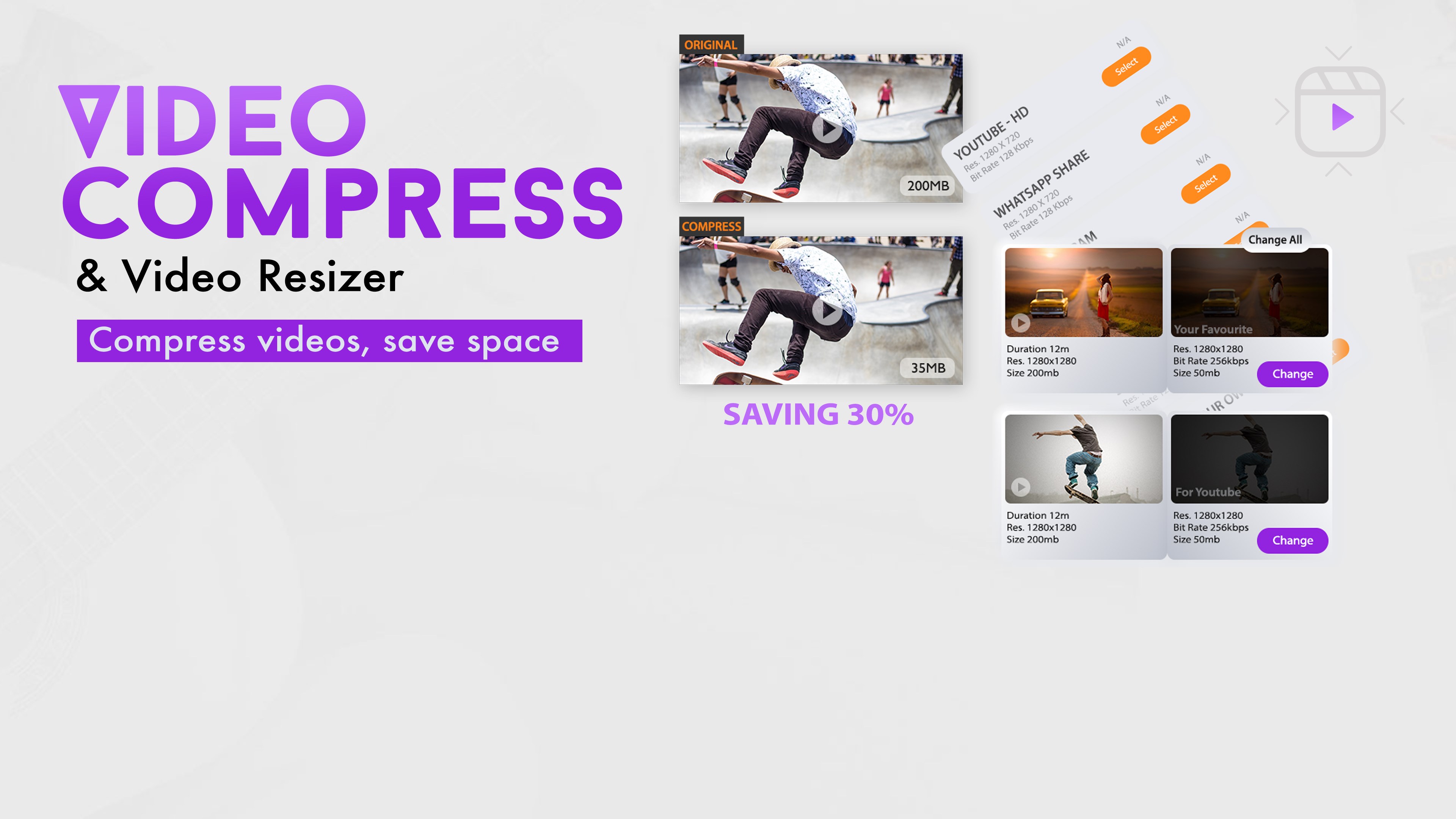 Get Video Compressor Compress Videos and Resize Videos, Save Space
