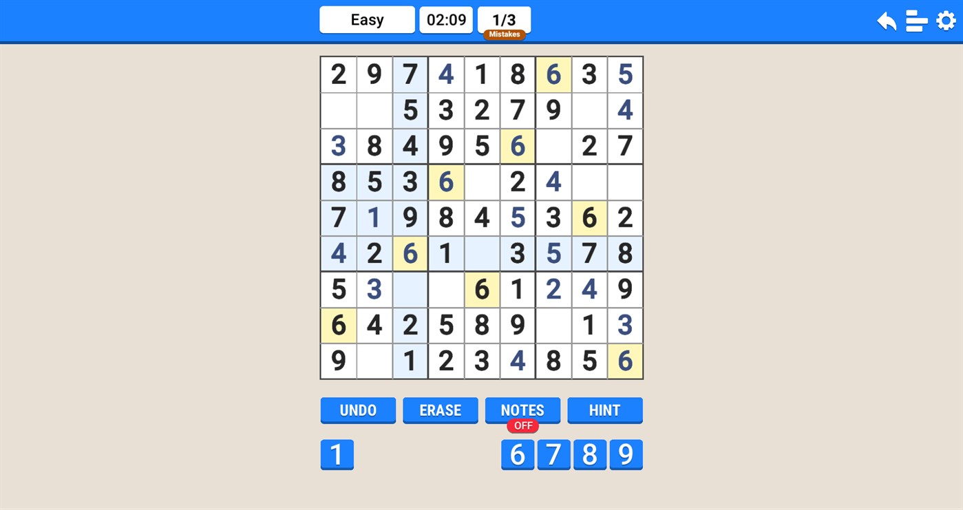 #3. Sudoku: Logic Puzzle (Windows) 由: Playgama