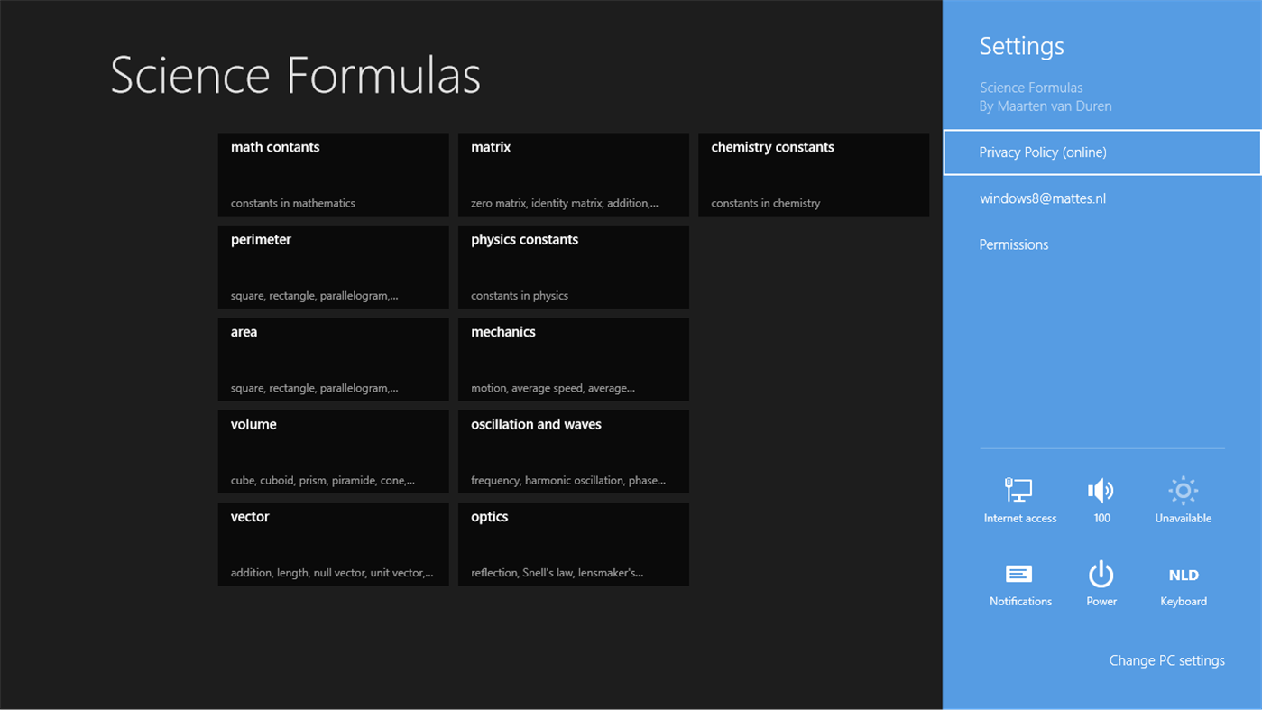 #8. Science Formulas (Windows) Ved: Maarten van Duren