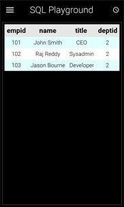 SQL Playground screenshot 1