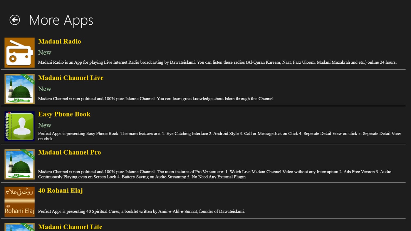 #7. Madani Channel Live (Windows) Podle: Perfect Apps