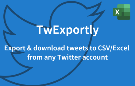 TwExportly: Export Tweets From Any Account small promo image