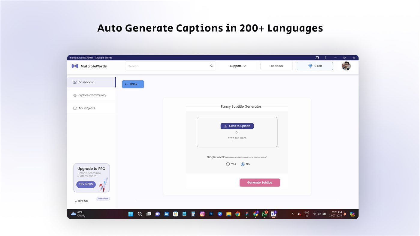 #10. AI Tools-All In One (Windows) Podle: Saify Technologies private limited ( https://saifytech.com )