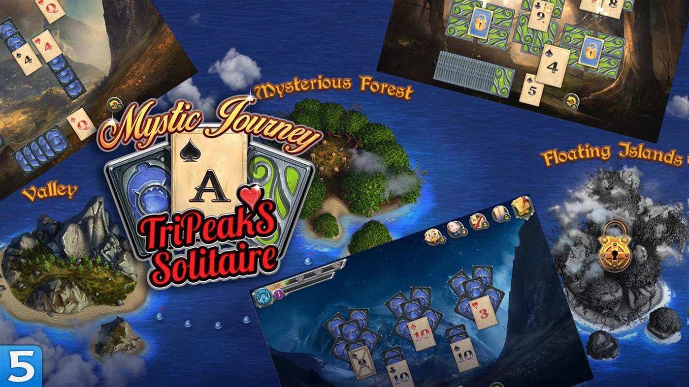 #5. Mystic Journey: Tri Peaks Solitaire (Windows) By: FIVE-BN STUDIO