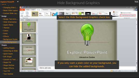 Explore PowerPoint screenshot 2