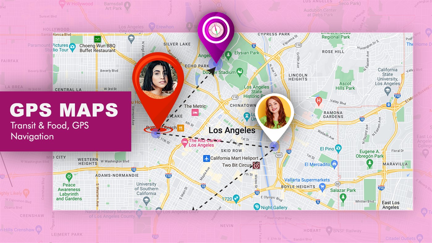 #1. Maps - Transit & Food, GPS Navigation (Windows) 作者: PicsCanvas