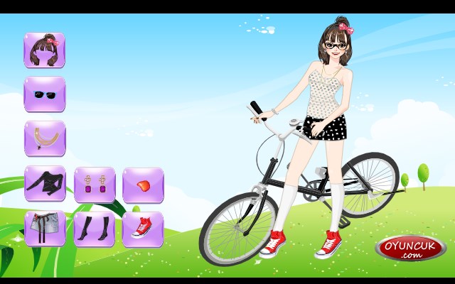 Bicycle Girl Dressup Game