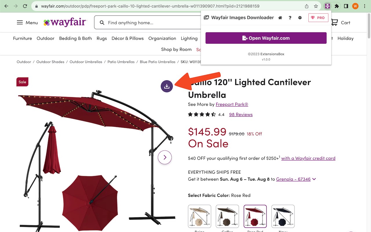 Wayfair Images Downloader