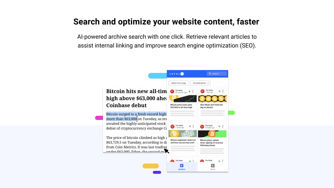 Snapshot 1 of LOYAL AI: Search Assistant for Journalists