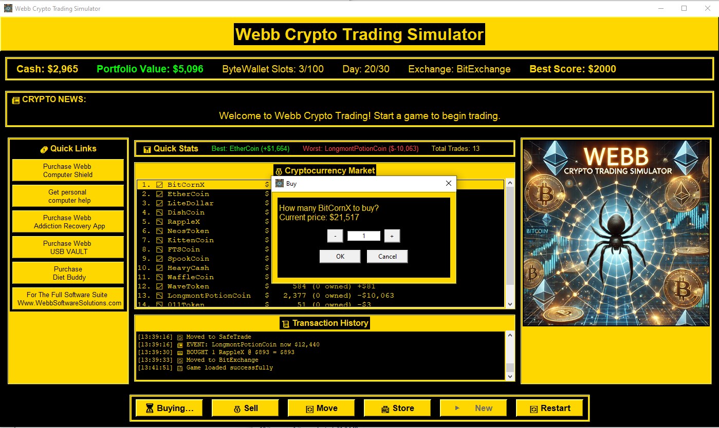 Webb Cryptocurrency Trading Simulator - Free download and play on Windows |  Microsoft Store