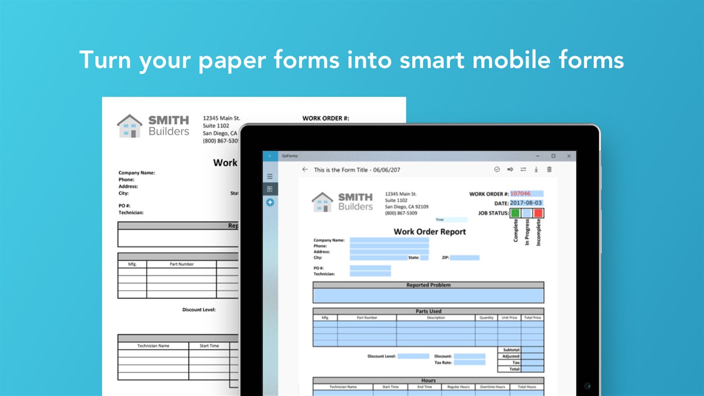 #2. GoFormz Mobile Forms (Windows) By: GoFormz