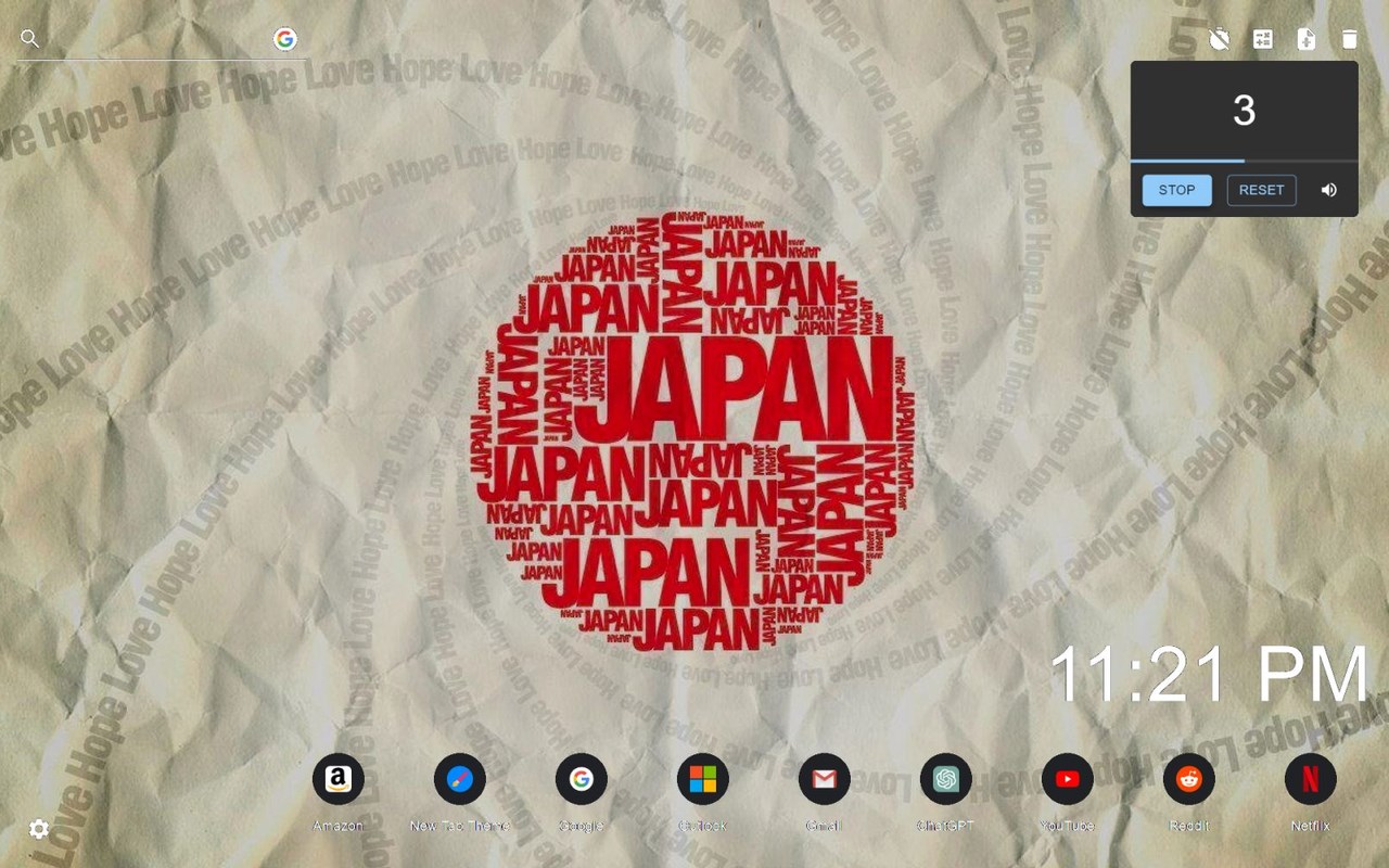 Japan Flag Wallpaper New Tab