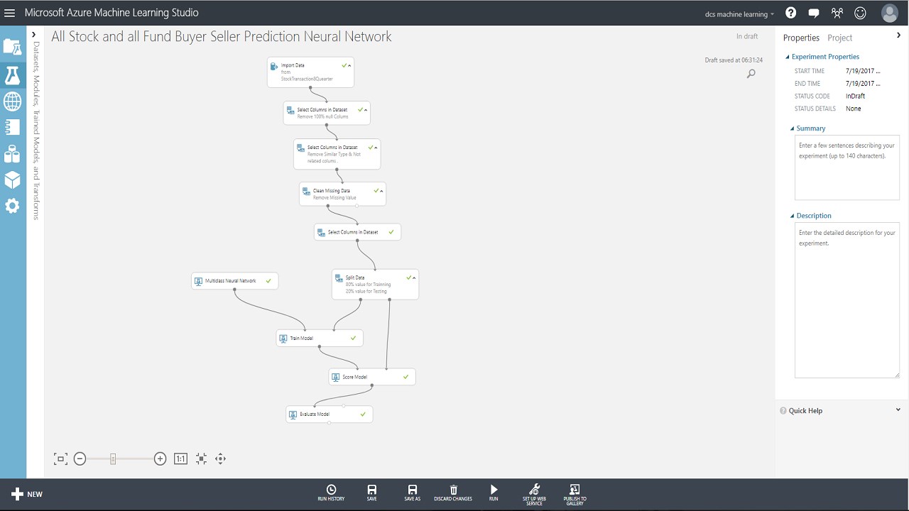 Azure machine store learning stock prediction