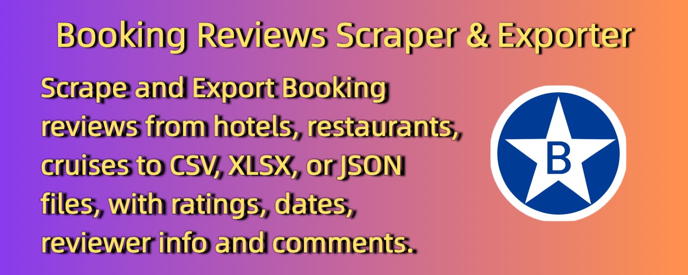 Booking Reviews Scraper & Exporter