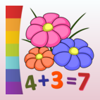 Colorie les fleurs selon les numéros
