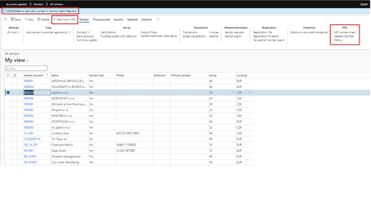 Snapshot 1 of x4finance VIES Integration