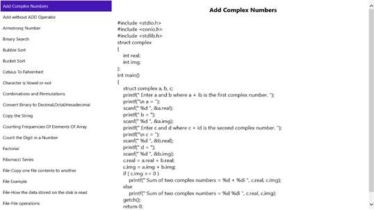 Complete C Programs screenshot 1