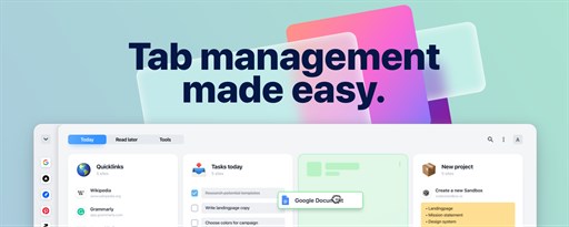 tabExtend - Easy Tab manager marquee promo image