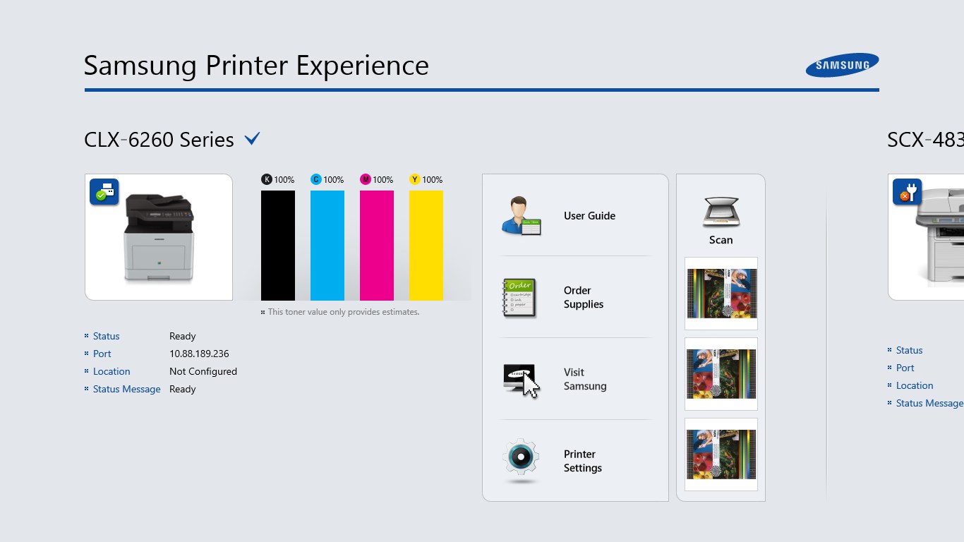 Samsung Printer Experience for Windows 10