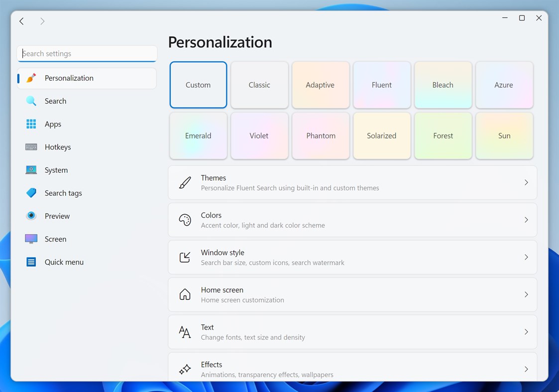#3. Fluent Search (Windows) Podle: Blast Apps