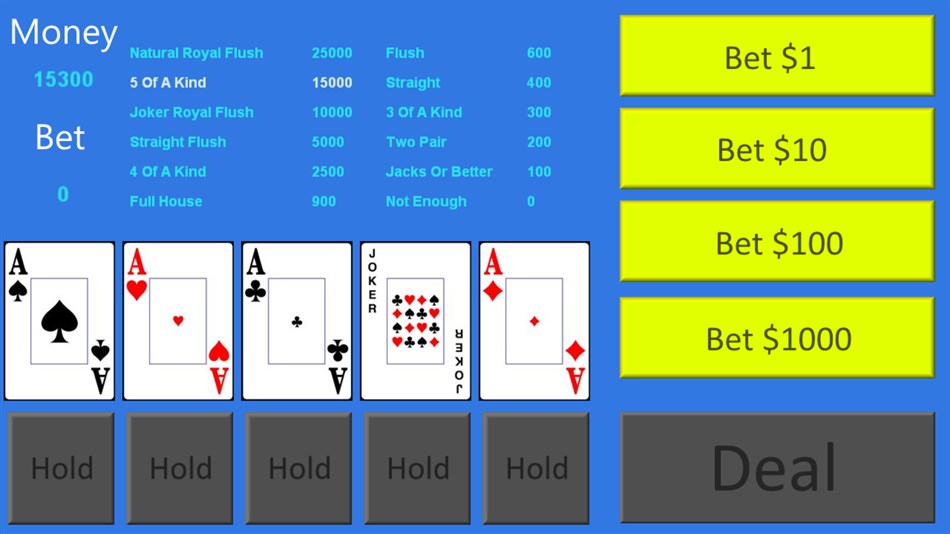 Video Poker 2016 (Windows) بواسطة: Cappa Games