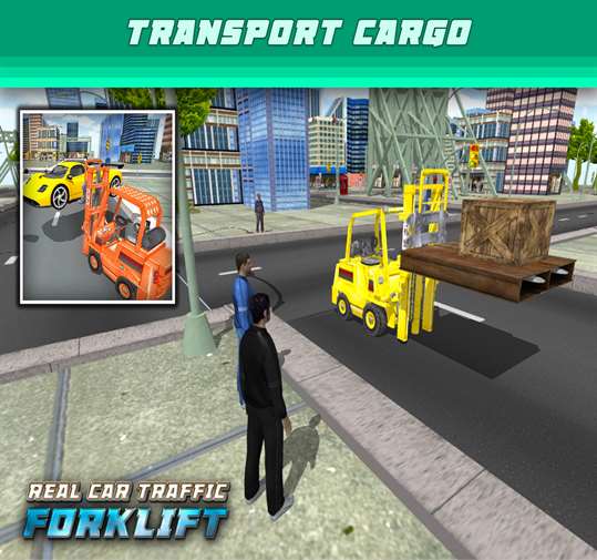 Real Car Traffic Forklift Simulator screenshot 4