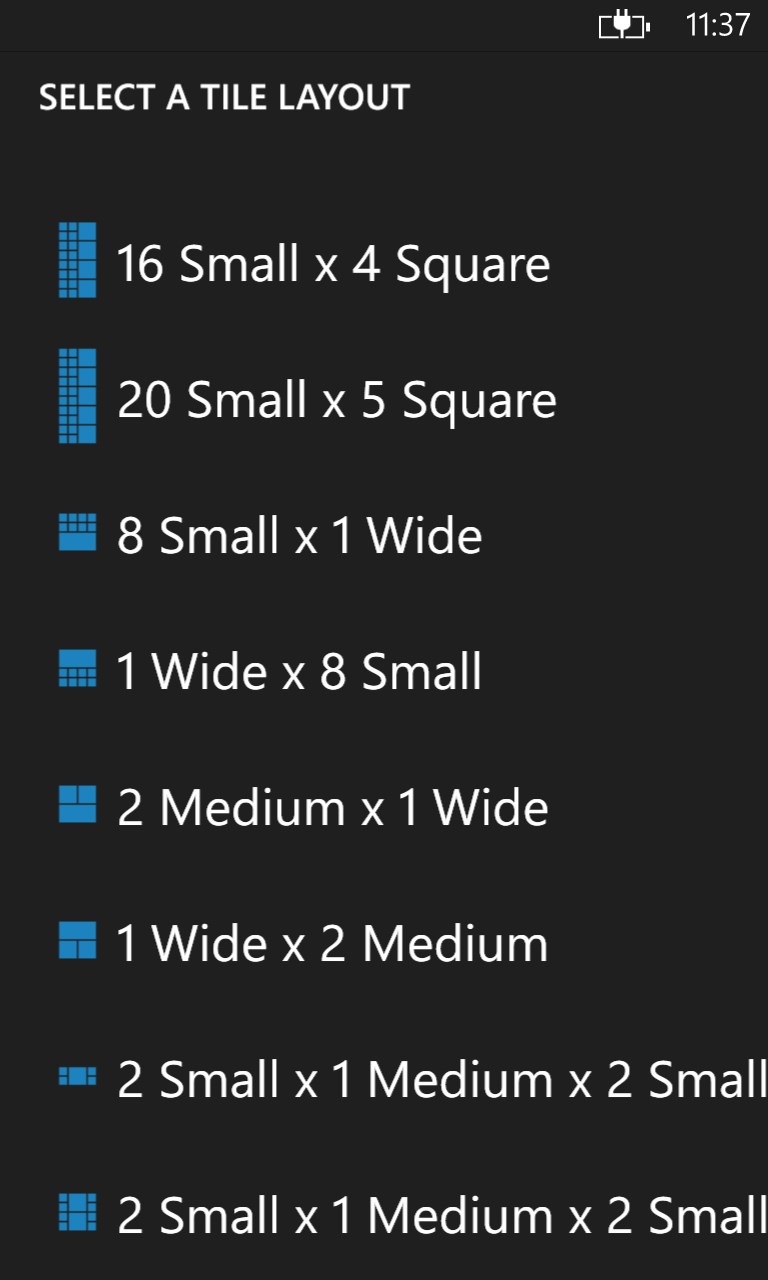 Custom Tiles Maker for Windows 10 Mobile