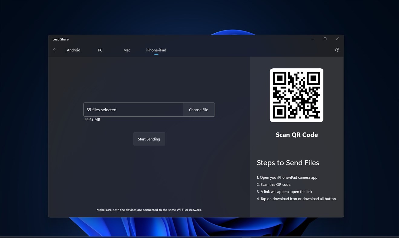 #3. Leap Share File Transfer to Any Device (Windows) Door: Define Studio