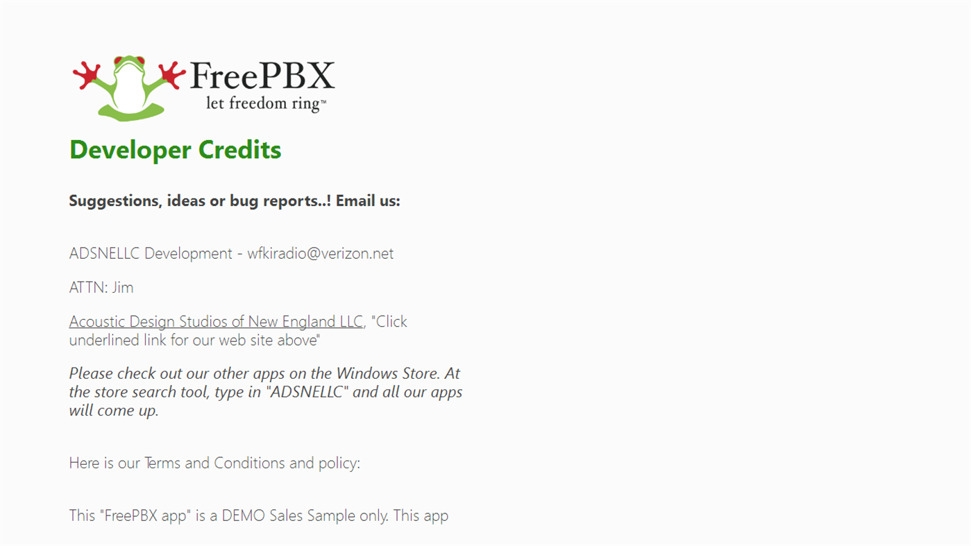 #6. FreePBX Admin Sales Brochure Windows 8.1 (Windows) Göre: ADSNELLC Development