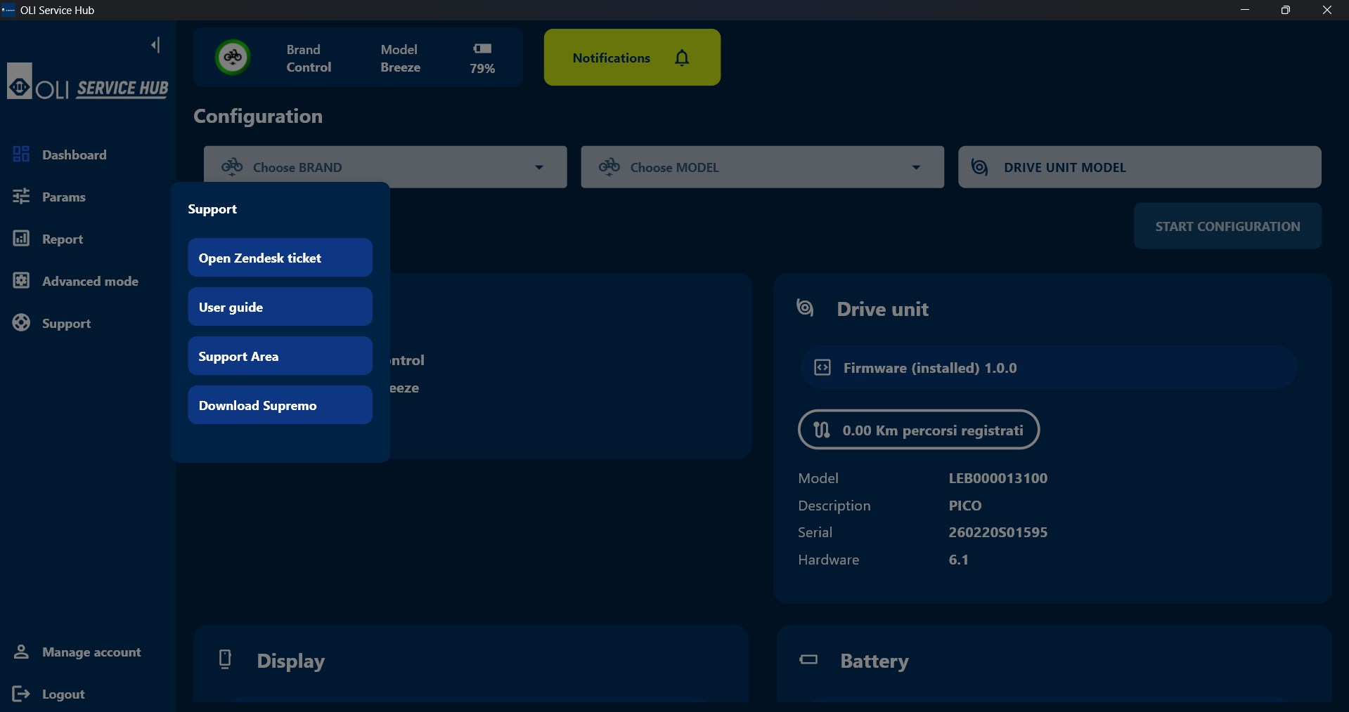 OLI Service Hub screenshot