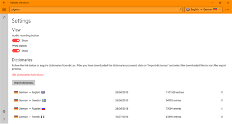 Translate with dict.cc Screenshots 2