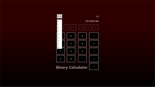 Binary Calculator for Windows 8 screenshot 2