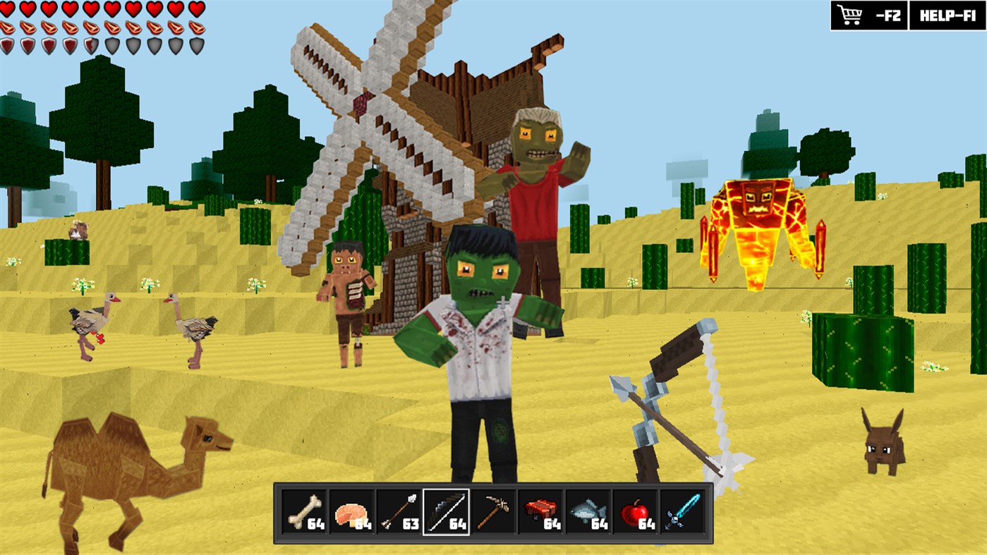 #4. World of Cubes Survival Craft (Windows) di: Solverlabs
