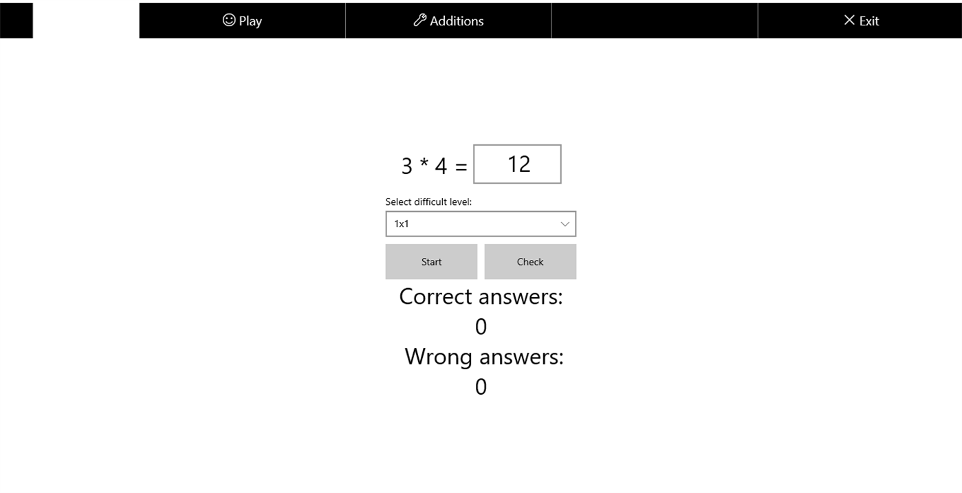 #1. Mental arithmetic(Multiplication) (Windows) 由: Ivan Bondaruk