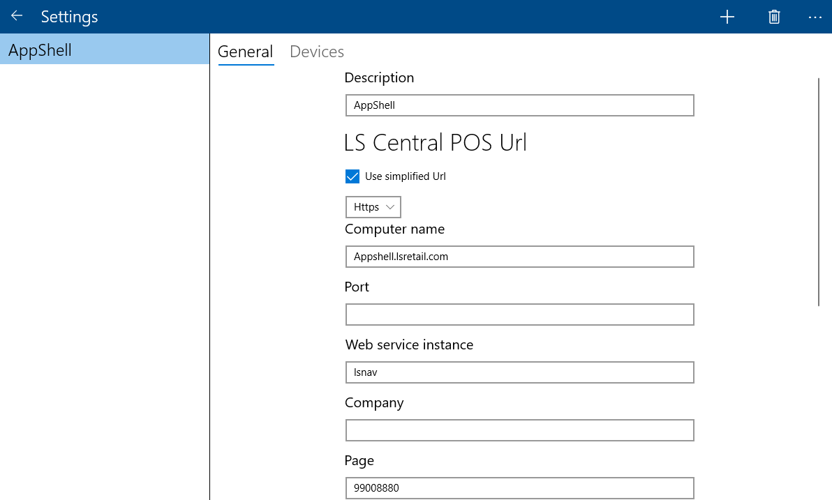 LS Central AppShell screenshot