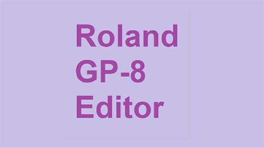Roland GP-8 editor by MrMartin screenshot 1