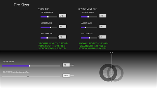 Tire Sizer screenshot 3