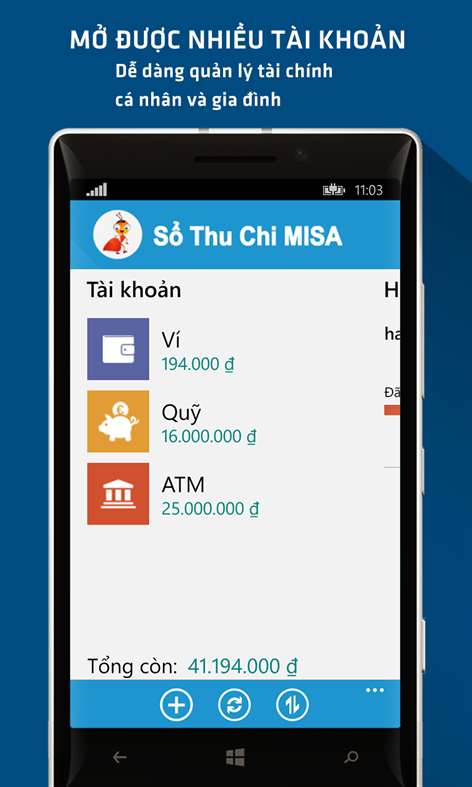 Sổ Thu Chi MISA Screenshots 2