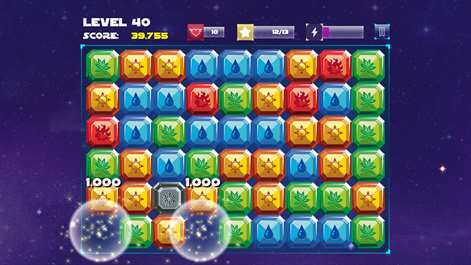 Screenshot: Rescue stars by making they reach the bottom of the board
