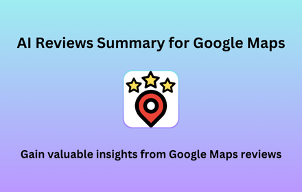 AI Reviews Summary for Google Maps small promo image