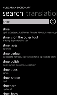 Hungarian Dictionary screenshot 1
