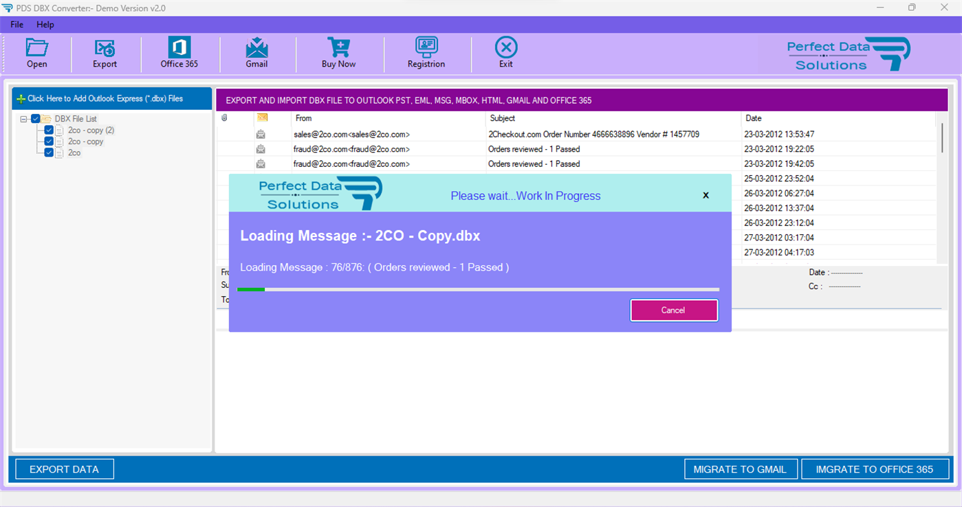#3. DBX Email Converter (Windows) By: PERFECT DATA SOLUTIONS