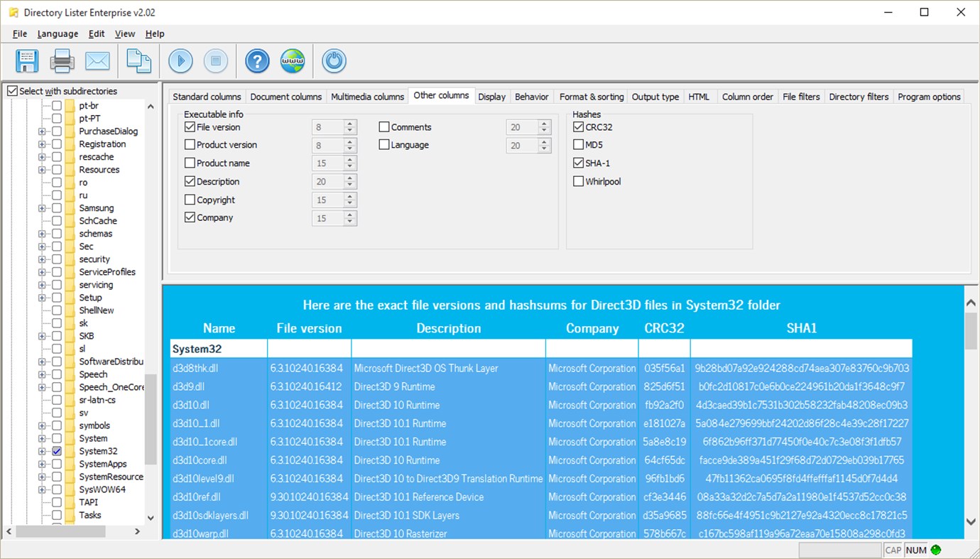 #8. Directory Lister (Windows) By: KRKsoft
