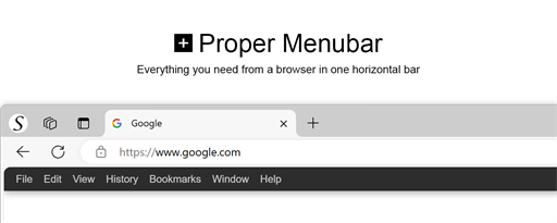 Proper Menubar for Microsoft Edge marquee promo image