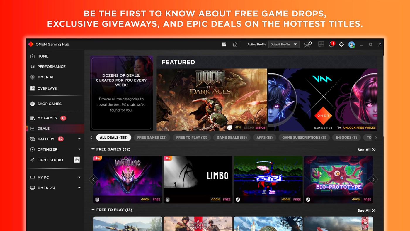 #6. OMEN Gaming Hub (Windows) 게시자: HP Inc.